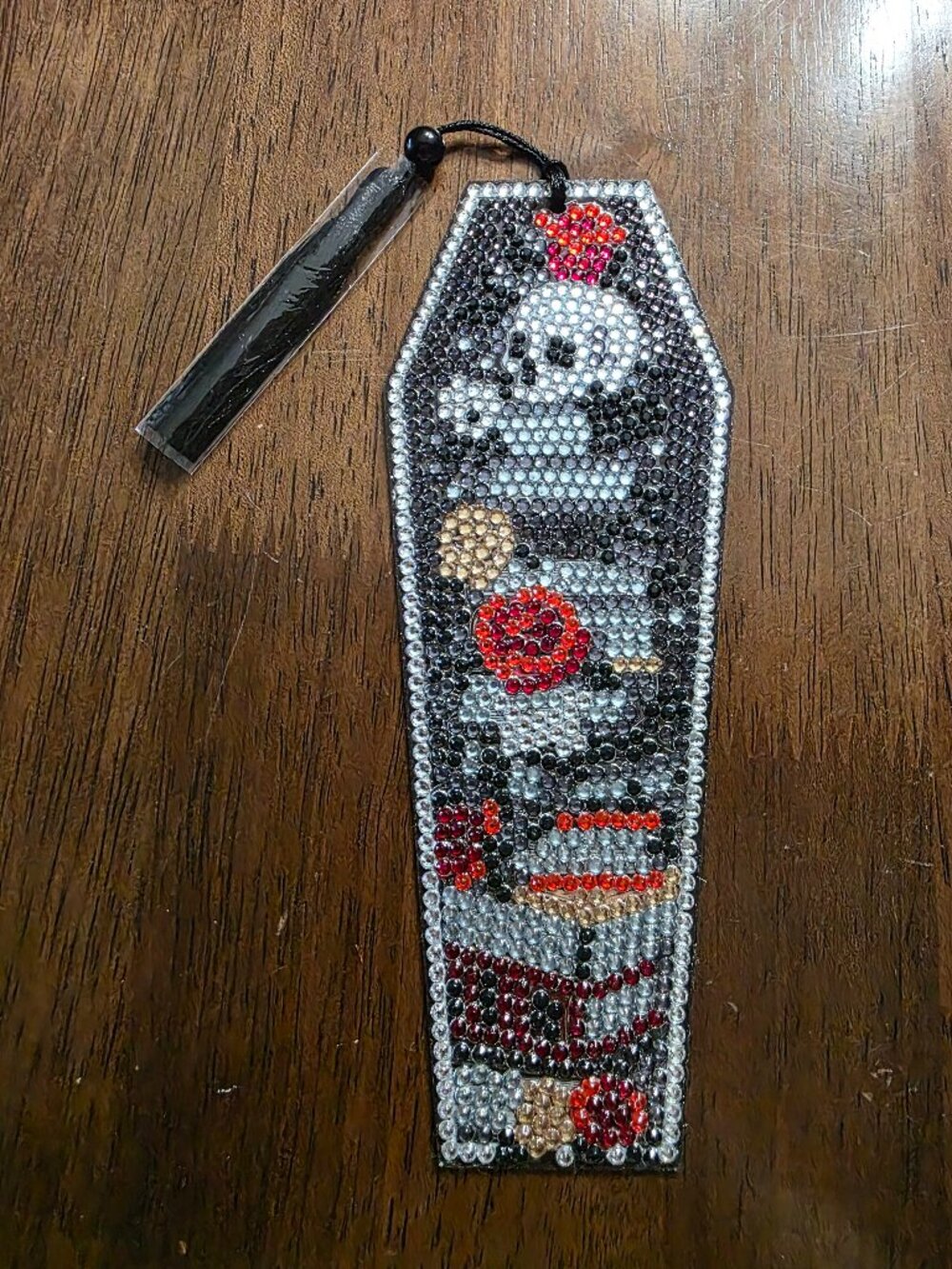 Skull and Books Diamond Art Bookmark